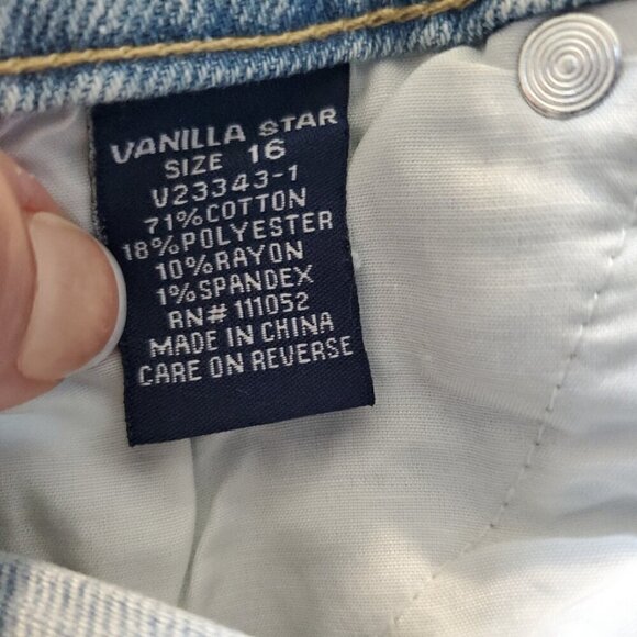 NWOT Vanilla Star Heavy Distressed Jeans  Size 16 - Picture 7 of 8